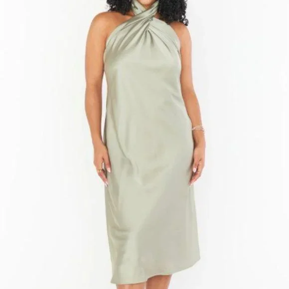 Show Me Your MuMu | Dresses | Never Worn Jasmine Halter Midi Dress |  Poshmark